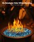 20 LBS Fire Glass 1/2-Inch Fireplace Glass Rocks for Fire Pit Table Aqua Blue